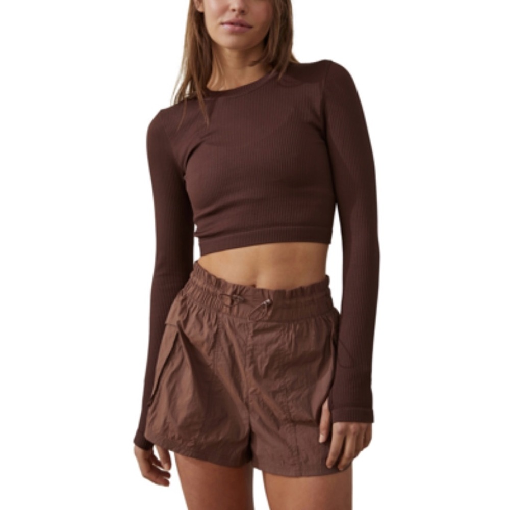 NWT Cotton On Body Seamless Open Back Ling Sleeve Top